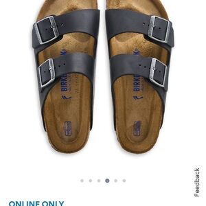 Women’s oiled leather black (39) sz 8 soft footbed Birkenstock